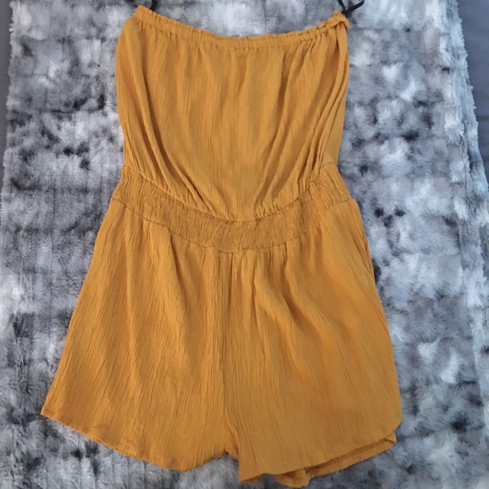 gold romper